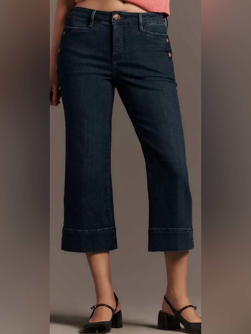 Pilcro Wharfside High-Rise Crop Wide-Leg Jeans - Size 30 (like new)